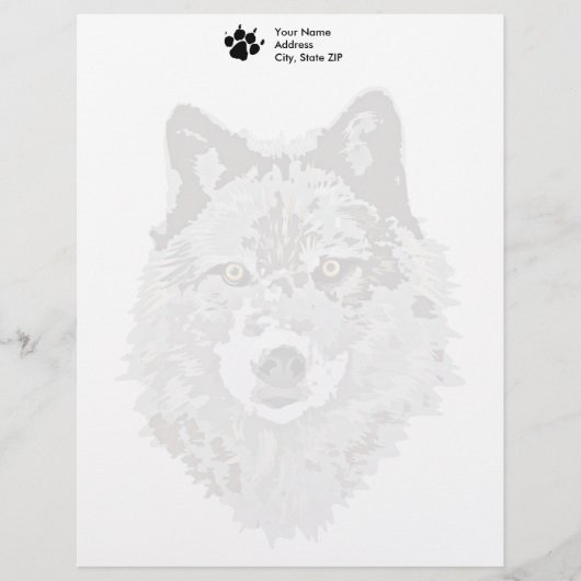 Gray Wolf Letterhead Custom Briefhoofd (Voorkant)