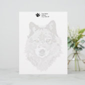 Gray Wolf Letterhead Custom Briefhoofd (Staand voorkant)