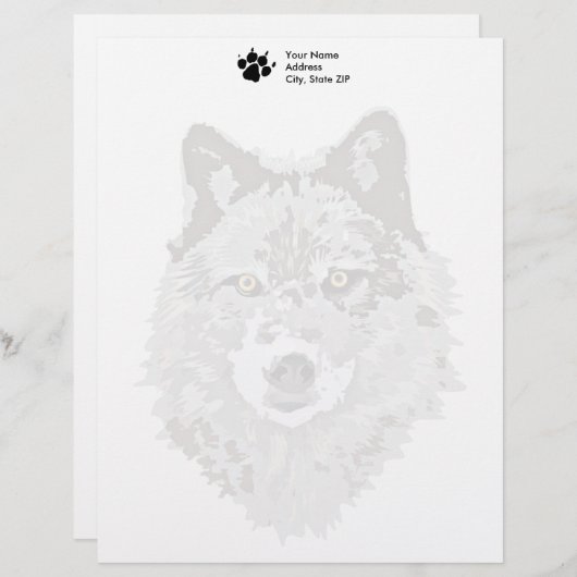 Gray Wolf Letterhead Custom Briefhoofd (Voorkant / Achterkant)