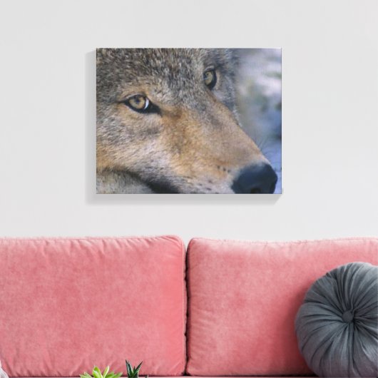 Gray Wolf Lovers Canvas Afdruk (Insitu (Woonkamer))