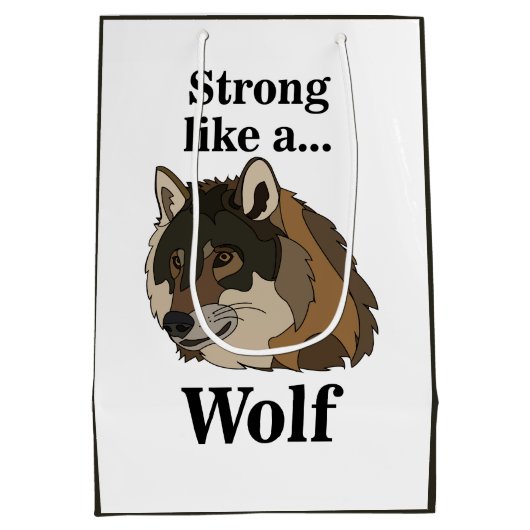 Gray Wolf Medium Cadeauzakje (Achterkant)