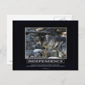 Gray Wolf Motivatie Gifts Briefkaart (Voorkant / Achterkant)