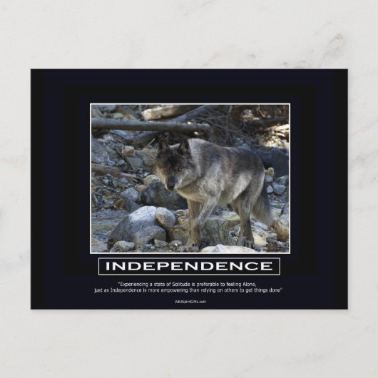 Gray Wolf Motivatie Gifts Briefkaart (Voorkant)