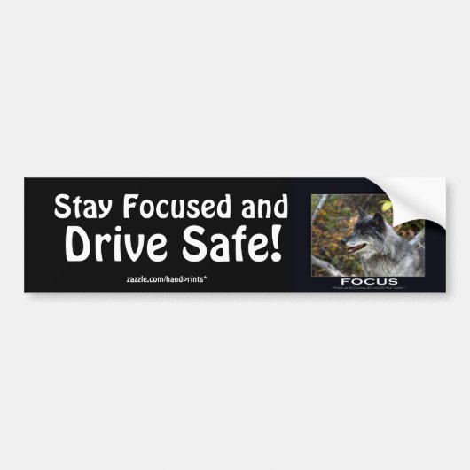 Gray Wolf Motivatie Gifts Bumpersticker (Voorkant)