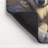 Gray Wolf Mousepad Muismat (Hoek)
