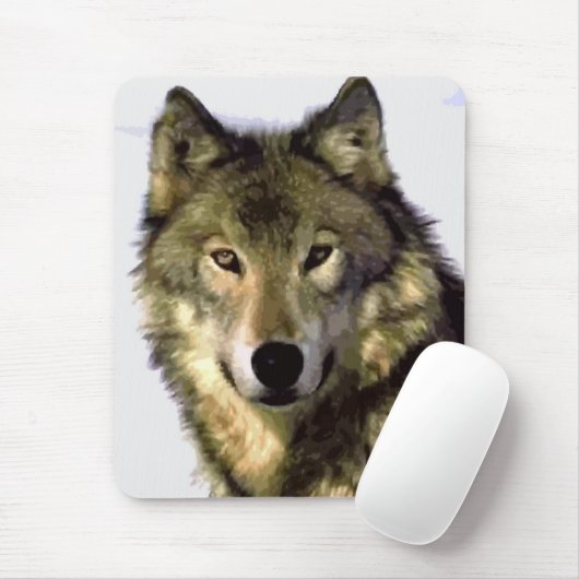 Gray Wolf Mousepad Muismat (Met muis)