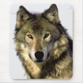 Gray Wolf Mousepad Muismat (Voorkant)