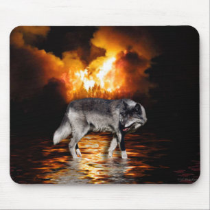 Gray Wolf Mousepad Muismat