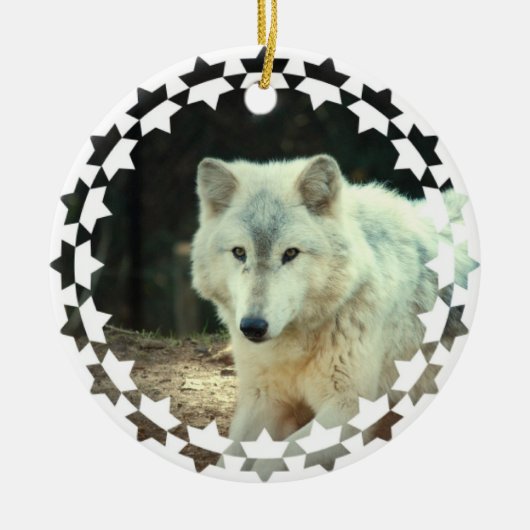 Gray Wolf Ornament (Voorkant)