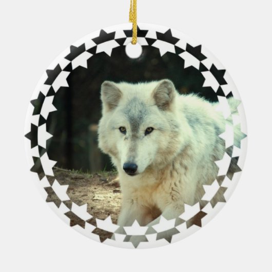 Gray Wolf Ornament (Achterkant)