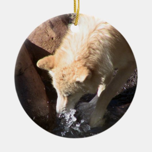 Gray Wolf Ornament ~ Endangered Species Series (Voorkant)