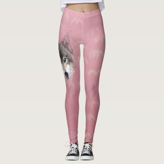 Gray Wolf Pink Leggings (Voorkant)