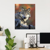 Gray Wolf Poster (Thuiskantoor)