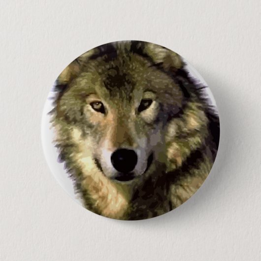 Gray Wolf Ronde Button 5,7 Cm (Voorkant)
