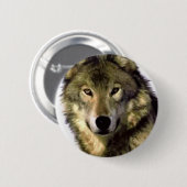 Gray Wolf Ronde Button 5,7 Cm (Voorkant /achterkant)