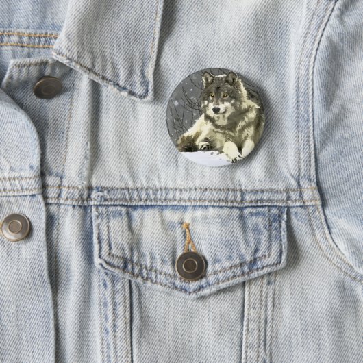 Gray Wolf Ronde Button 5,7 Cm (In situ)