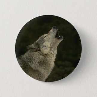 Gray Wolf Ronde Button 5,7 Cm