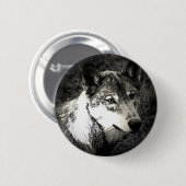 Gray Wolf Ronde Button 5,7 Cm (Voorkant /achterkant)