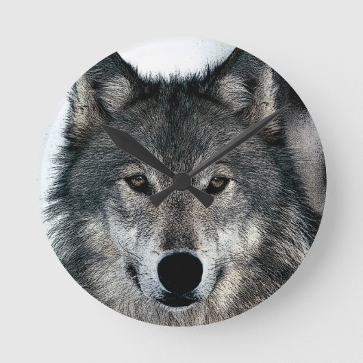 Gray Wolf Ronde Klok (Voorkant)