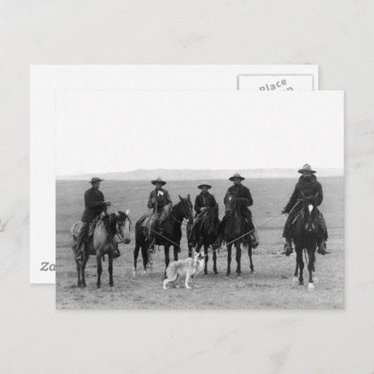 Gray Wolf Roundup, 1887 Briefkaart (Voorkant / Achterkant)