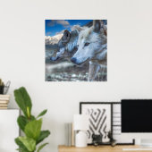 Gray Wolf SENTINELS Poster (Thuiskantoor)