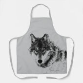 Gray Wolf Sketch Artwork Schort (Voorkant)