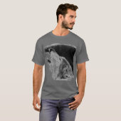 Gray Wolf Sketch Artwork T-shirt (Voorkant volledig)