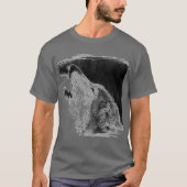Gray Wolf Sketch Artwork T-shirt (Voorkant)