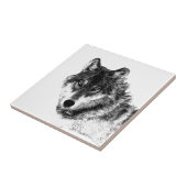 Gray Wolf Sketch Artwork Tegeltje (Zijkant)