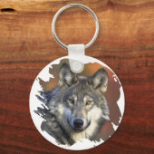 Gray Wolf Sleutelhanger (Voorkant)