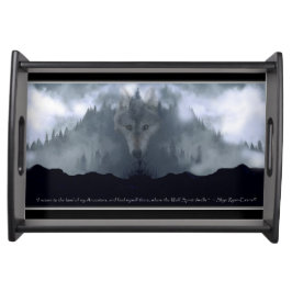 Gray Wolf Spirit Wildlife Natuur Foto Dienblad