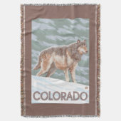 Gray Wolf StandingColorado Deken (Voorkant Verticaal)