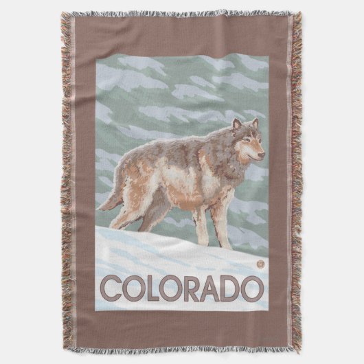 Gray Wolf StandingColorado Deken (Voorkant Verticaal)