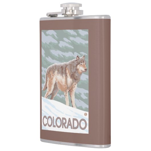 Gray Wolf StandingColorado Heupfles (Links)