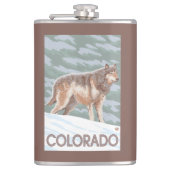 Gray Wolf StandingColorado Heupfles (Voorkant)