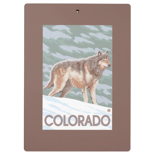 Gray Wolf StandingColorado Klembord (Achterkant)