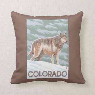 Gray Wolf StandingColorado Kussen