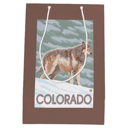 Gray Wolf StandingColorado Medium Cadeauzakje (Achterkant)