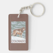 Gray Wolf StandingColorado Sleutelhanger (achterkant)