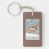 Gray Wolf StandingColorado Sleutelhanger (Voorkant)