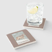 Gray Wolf StandingColorado Stenen Onderzetter (Zijkant)