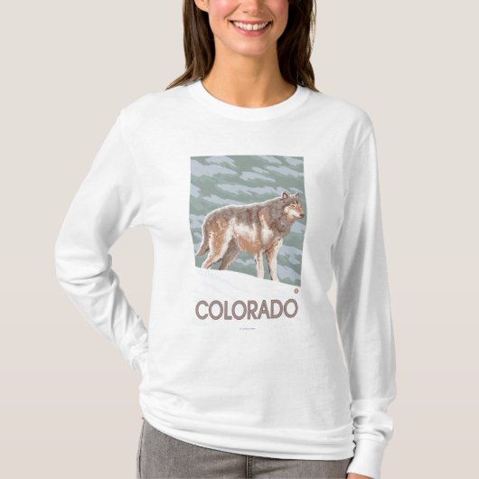Gray Wolf StandingColorado T-shirt (Voorkant)