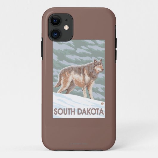 Gray Wolf StandingSouth Dakota Case-Mate iPhone Case (Achterkant)