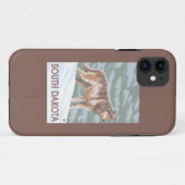 Gray Wolf StandingSouth Dakota Case-Mate iPhone Case (Achterkant (horizontaal))