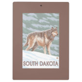Gray Wolf StandingSouth Dakota Klembord (Achterkant)