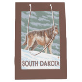 Gray Wolf StandingSouth Dakota Medium Cadeauzakje (Voorkant)