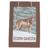 Gray Wolf StandingSouth Dakota Medium Cadeauzakje (Achterkant)