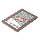 Gray Wolf StandingSouth Dakota Notitieboek (Linkerzijde)