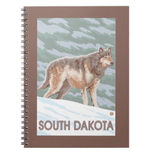 Gray Wolf StandingSouth Dakota Notitieboek
