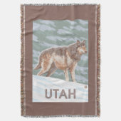 Gray Wolf StandingUtah Deken (Voorkant Verticaal)